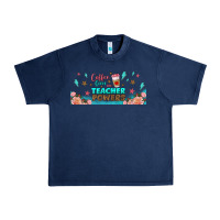 Navy coffe gives me teacher powers libbey glass Urban Heavy Tee - BundleAndBundleShop