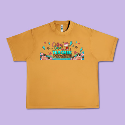Coffe Gives Me Teacher Powers Libbey Glass Urban Heavy Tee Designed By Bundleandbundleshop
