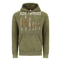 Vintage Olive size matters Vintage Hoodie - linhVisuals