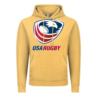 Vintage Mustard usa rugby Vintage Hoodie - linhVisuals
