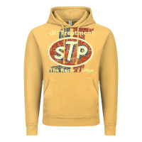 Vintage Mustard stp    nostalgia drag racing Vintage Hoodie - linhVisuals