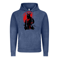 Vintage Denim samurai warrior Vintage Hoodie - linhVisuals