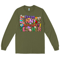 Army Green Every Bunny Favorite Teacher Easter Long Sleeve Tee - CowhideDigitalArt