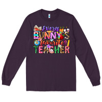Plum Every Bunny Favorite Teacher Easter Long Sleeve Tee - CowhideDigitalArt