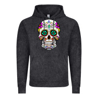 Vintage Black sugar skull Vintage Hoodie - linhVisuals