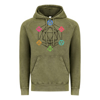 Vintage Olive minimal dnd Vintage Hoodie - linhVisuals