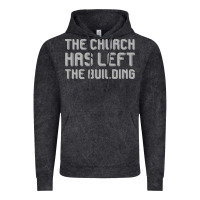 Vintage Black the church has left the building Vintage Hoodie - linhVisuals