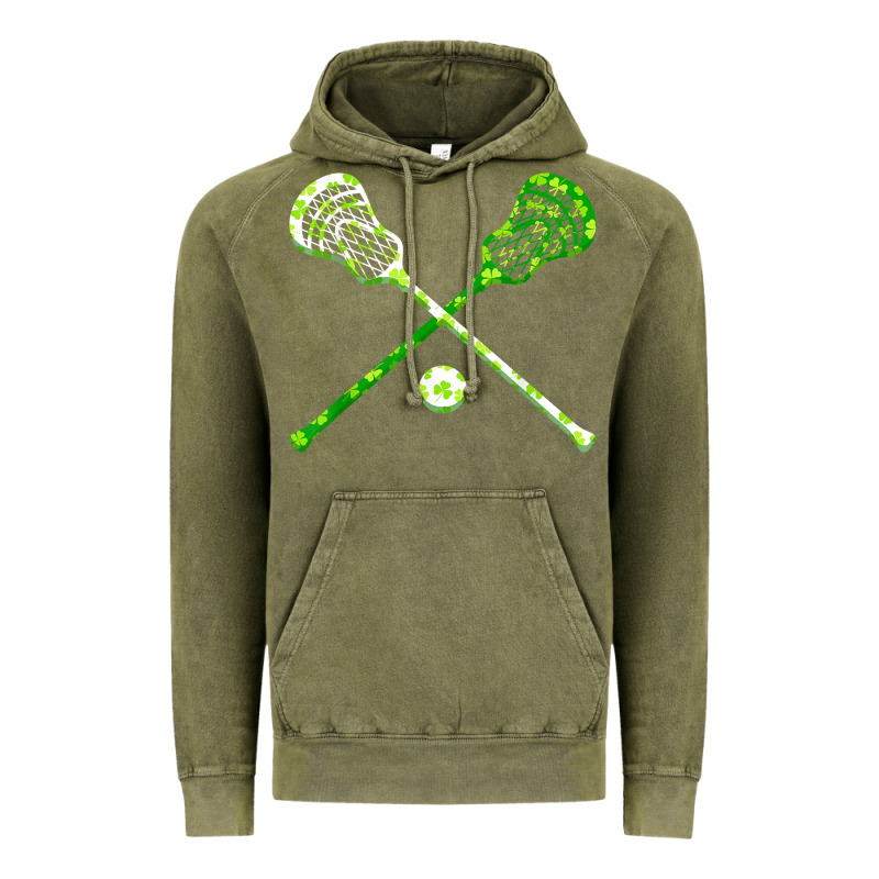 Funny Lacrosse St Patricks Day Boys Men Shamrock Ball T Shirt Vintage Hoodie by linhVisuals | Teevron