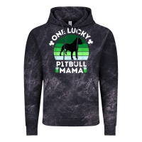 Cloud Black funny st patrick's day one lucky pitbull mama pitbulldog t shirt Vintage Hoodie - linhVisuals