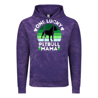 Cloud Purple funny st patrick's day one lucky pitbull mama pitbulldog t shirt Vintage Hoodie - linhVisuals