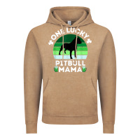 Vintage Coffee funny st patrick's day one lucky pitbull mama pitbulldog t shirt Vintage Hoodie - linhVisuals