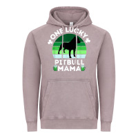 Vintage Zinc funny st patrick's day one lucky pitbull mama pitbulldog t shirt Vintage Hoodie - linhVisuals