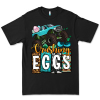 Black Easter Day Monster truck crushing eggs Premium Tee - OliviaCreatesArt