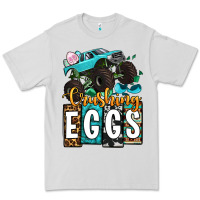 Dove Grey Easter Day Monster truck crushing eggs Premium Tee - OliviaCreatesArt