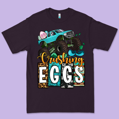 Easter Day Monster Truck Crushing Eggs Premium Tee Designed By Oliviacreatesart