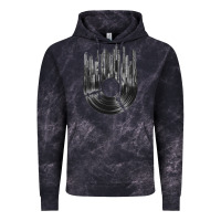 Cloud Black vinyl record cityscape Vintage Hoodie - linhVisuals
