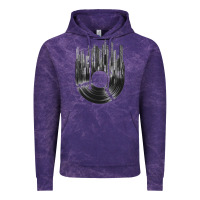 Cloud Purple vinyl record cityscape Vintage Hoodie - linhVisuals
