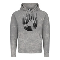 Cloud Rock vinyl record cityscape Vintage Hoodie - linhVisuals