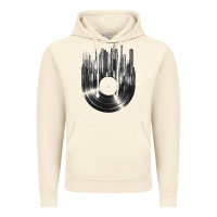 Vintage Artic vinyl record cityscape Vintage Hoodie - linhVisuals