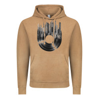 Vintage Camel vinyl record cityscape Vintage Hoodie - linhVisuals