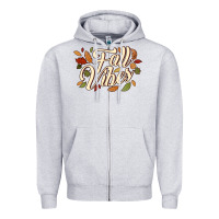 Heather Grey fall vibes Zipper Hoodie - JahusDesignShop