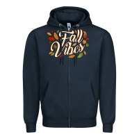 Navy fall vibes Zipper Hoodie - JahusDesignShop
