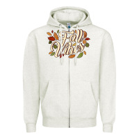 Oatmeal Heather fall vibes Zipper Hoodie - JahusDesignShop