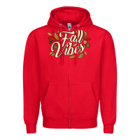 Red fall vibes Zipper Hoodie - JahusDesignShop
