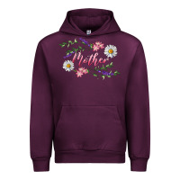 Mauve Wine Floral Daisy Mother Urban Hoodie - RanaPortraitStore