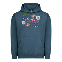 Pigment Midnight Navy Floral Daisy Mother Urban Hoodie - RanaPortraitStore