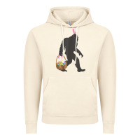 Vintage Artic funny bigfoot easter design with easter basket and bigfoot t shirt Vintage Hoodie - linhVisuals