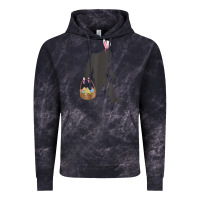 Cloud Black funny bigfoot easter design with easter basket and bigfoot t shirt Vintage Hoodie - linhVisuals