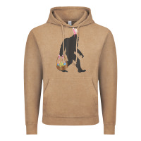 Vintage Coffee funny bigfoot easter design with easter basket and bigfoot t shirt Vintage Hoodie - linhVisuals