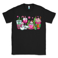 Black pink christmas snowman coffee cups Classic Tee - OliviaCreatesArt