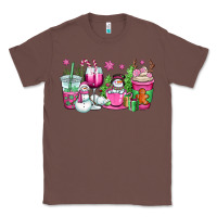 Chestnut pink christmas snowman coffee cups Classic Tee - OliviaCreatesArt