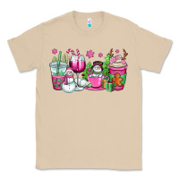 Mushroom pink christmas snowman coffee cups Classic Tee - OliviaCreatesArt