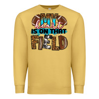 Antique Gold my heart is on that field football Premium Sweatshirt - RanaPortraitStore