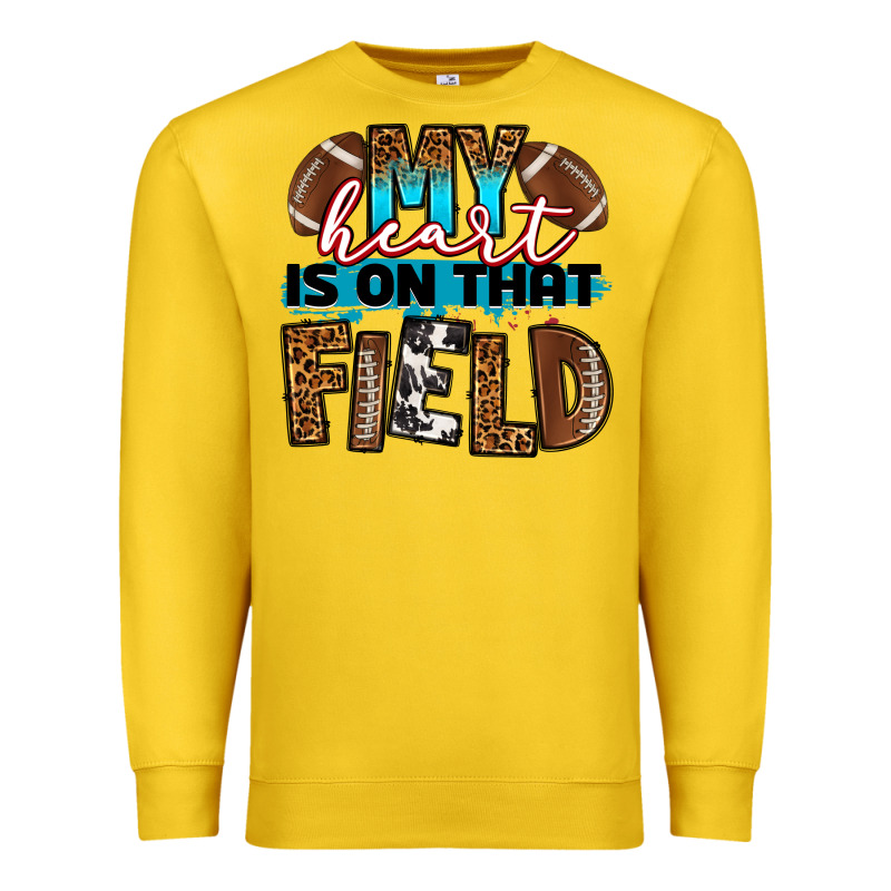 My Heart Is On That Field Football Premium Sweatshirt by RanaPortraitStore | Teevron