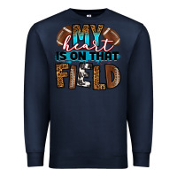 Navy my heart is on that field football Premium Sweatshirt - RanaPortraitStore