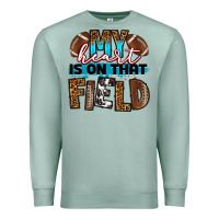 Seafoam my heart is on that field football Premium Sweatshirt - RanaPortraitStore