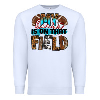 White my heart is on that field football Premium Sweatshirt - RanaPortraitStore
