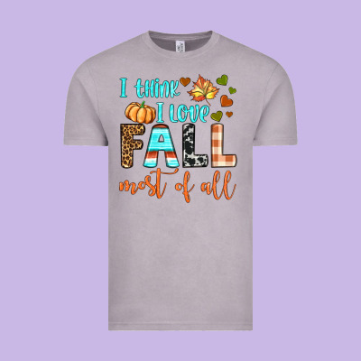 I Think I Love Fall Most Of All Vintage Tee Designed By Bundleandbundleshop