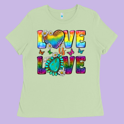 Western Love Lgbtq Tumbler Ladies Tee Designed By Bundleandbundleshop