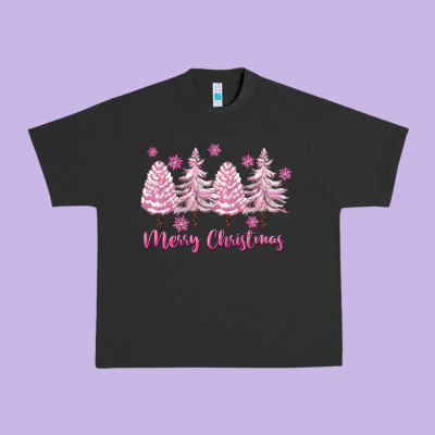 Merry Christmas Trees Urban Heavy Tee Designed By Fadigitalartstudio