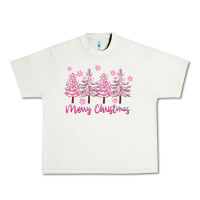 Pistachio Merry Christmas Trees Urban Heavy Tee - FaDigitalArtStudio