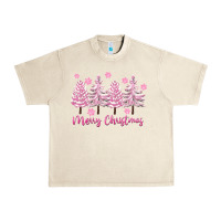 Sandshell Merry Christmas Trees Urban Heavy Tee - FaDigitalArtStudio