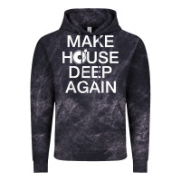 Cloud Black make house deep again house music turntable t shirt Vintage Hoodie - linhVisuals