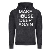 Vintage Black make house deep again house music turntable t shirt Vintage Hoodie - linhVisuals