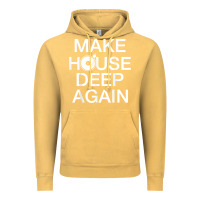 Vintage Mustard make house deep again house music turntable t shirt Vintage Hoodie - linhVisuals