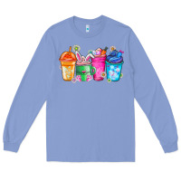 Colony Blue Easter Coffee Long Sleeve Tee - CowhideDigitalArt